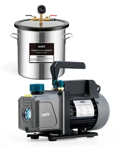Vacuum Pump 7.6-20 L 3.5cfm Stainless Steel Vacuum Chamber for Casting Degassing - Picture 1 of 14