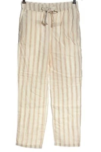 MANGO Pantalón de lino Mujeres Talla EU 34 blanco puro-nude look casual - Imagen 1 de 5