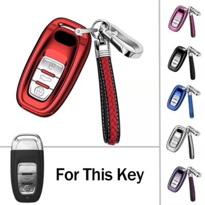 TPU Car Remote Key Fob Case Cover For Audi A3 A4 A5 A6 A7 A8 Q3 Q5 Q7 TT RS R8 - Image 1 of 4
