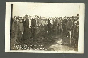 Millersburg MINNESOTA RP c1910 SEINE FISHING nr Northfield Faribault GHOST TOWN - Picture 1 of 3