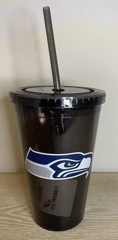 NFL Seattle Seahawks Football Licensed 16oz Sip-N-Go Lid and Straw Cup NEW Cover