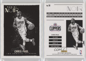 2015-16 Panini Noir Platinum Black and White Parallel /10 Chris Paul #50