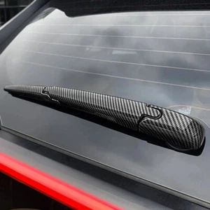 For Toyota RAV4 2019-22 Carbon Fiber Look Car Rear Window Rain Wiper Cover Trim - Picture 1 of 4