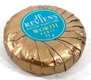 VINTAGE JE REVIENS SAVON PARFUME WORTH SOAP 2.6 OZ  75 GRAMS - Picture 1 of 2