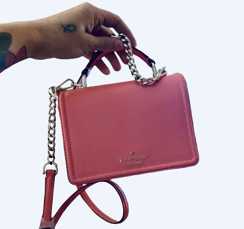 BORSA A TRACOLLA KATE SPADE MADISON MINI PICCOLA TRACOLLA TRACOLLA ROSA FIORI PELLE