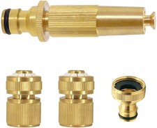 4pc Brass Hose Fitting Set Pipe Connectors Adapters Kit Gardening Male Female