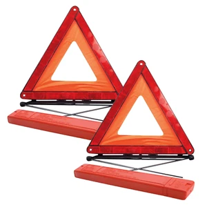 2X Large Warning Car Triangle Reflective Road Emergency Breakdown Safety Hazard - Picture 1 of 10