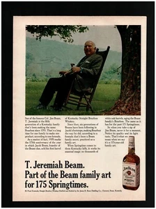 1970 Jim Beam Bourbon Whiskey Original Print Ad ~ Fast Ship ~ - Picture 1 of 1