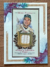 2007 TOPPS ALLEN & GINTER’S MIKE PIAZZA BAT RELIC CARD Athletics
