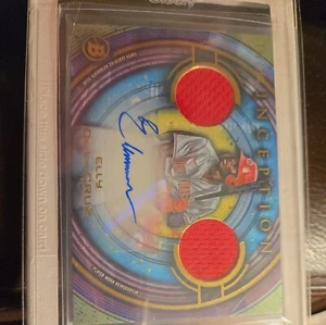 🔥 ELLY DE LA CRUZ 2022 Bowman Inception DUAL RELIC AUTO IADR-ED 🔥 001/200 - Picture 1 of 3