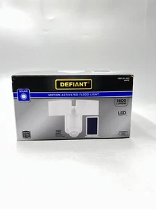 DEFIANT Motion Activated Solar 2-Head Dusk-to-Dawn LED Security Flood Light - Picture 1 of 4