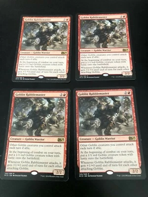 Goblin Rabblemaster X4 NM  Magic the Gathering MTG M15 - Image 1 of 2