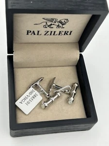 Nuevo con etiquetas. Gemelos de acero inoxidable Pal Zileri - Imagen 1 de 5