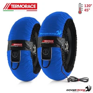 Pair of motorcycle tyrewarmer Termorace Tech blue 90-115/120 - Imagen 1 de 5