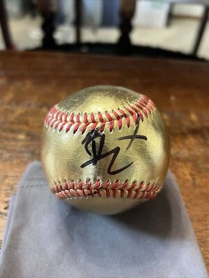 Dirk Nowitzki Signed Gold Baseball PSA DNA Coa Autographed Mavericks - Image 1 of 4