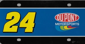 NASCAR FRONT License Plate # 24 GORDON DUPONT MOTORSPORTS LN - Picture 1 of 1