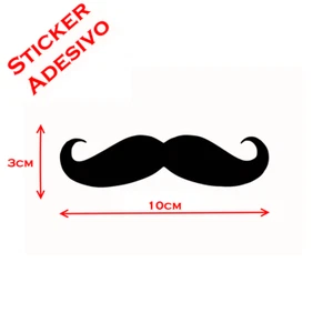 Sticker Adesivo Decal Baffo Baffi Mustache Mania Vintage Tuning Auto Moto Vinil - Picture 1 of 1