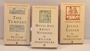 The Tempest, Julius Caesar Much Ado by William Shakespeare Paperbacks x3 - Picture 1 of 10