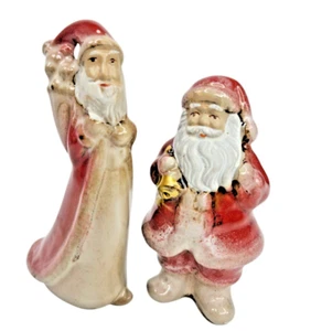 Vintage 2-teiliges Keramik Weihnachtsmann Figuren Set - Bild 1 von 5