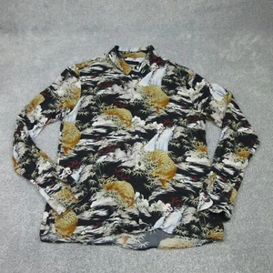 Camisa All Saints Para Hombre Mediana Negra Sumatra Oriental Archivo Hawaiano Estampado Tigre - Imagen 1 de 9