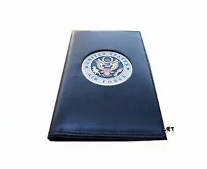 Spiral Notebook Cover with Military Seal, Black Padfolio in 5 Styles - 3 " x 5 " - Picture 1 of 2