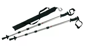 Bastones Trekking Bastones Telescópicos Senderismo Extensibles Aluminio Plata 49-135 cm NUEVO - Imagen 1 de 2