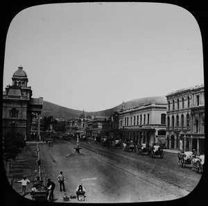 Magic Lantern Slide ADDERLY STREET CAPE TOWN C1895 FOTO VICTORIANA SUDAFRICA - Imagen 1 de 3