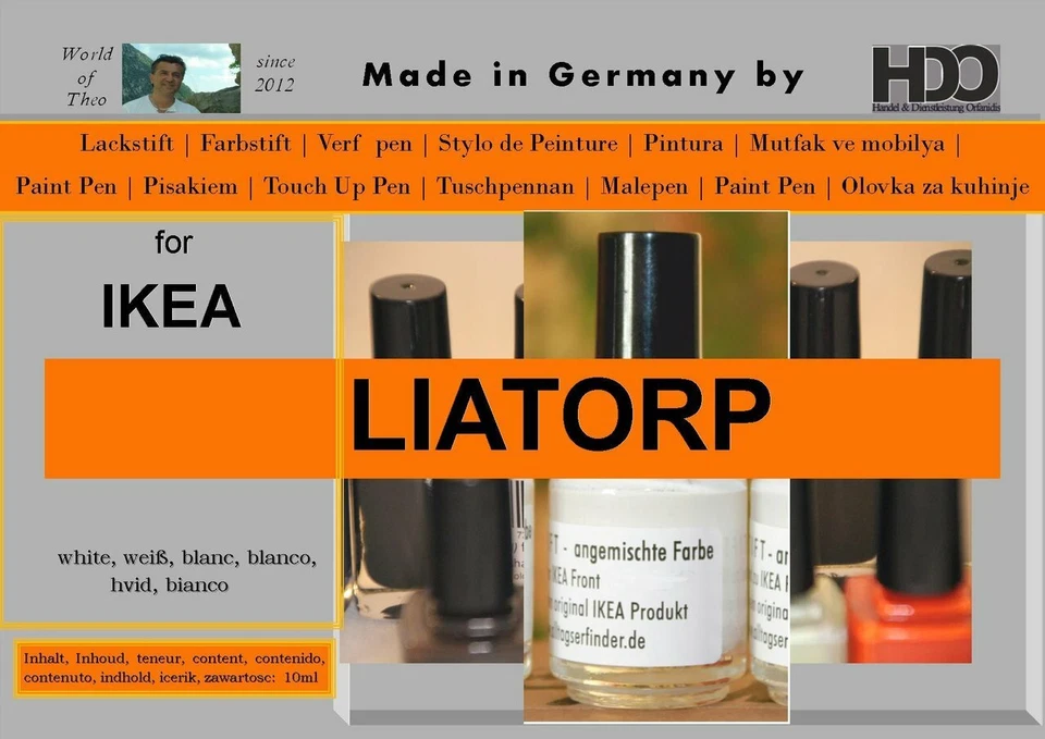 Lackstift, Farbstift für IKEA LIATORP weiß - Bild 1 von 1