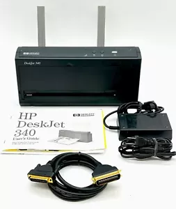 Vintage HP DeskJet 340 Portable Monochrome Printer Parallel POWERS ON READ BELOW - Picture 1 of 16