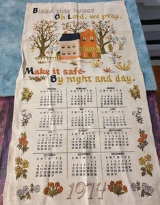 NEVER USED 1974 TEATOWEL..72cm X 42cm - Picture 1 of 3