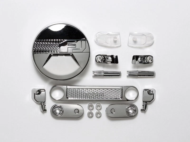 Tamiya 54627 1/10 RC Toyota FJ Cruiser 58588/58620/84411 Metal Plated H Parts - Image 1 of 1