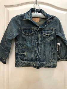 Old Navy Acid Wash Denim Snap Jacket Coat Toddle Girls XS 5 NWT - Picture 1 of 10