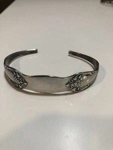 GRAVIERBAR VINTAGE W.A. Rogers Oneida Sterling Löffel Design Manschette Armband - Bild 1 von 5