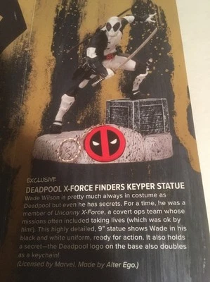 Exclusivo White Deadpool - Finders Keypers Estatua Figura con Llavero LootcrateDX Foto 1 de 2
