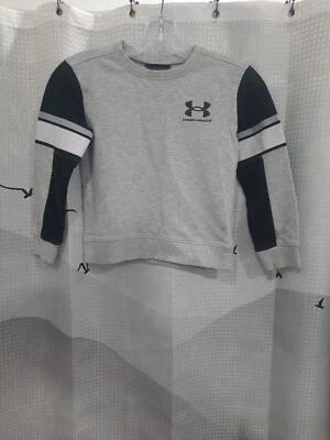 Under Armour Boys Size 7 Cotton Mix Long Sleeve Crew Neck Sweatshirt Small Stain - Image 1 of 4