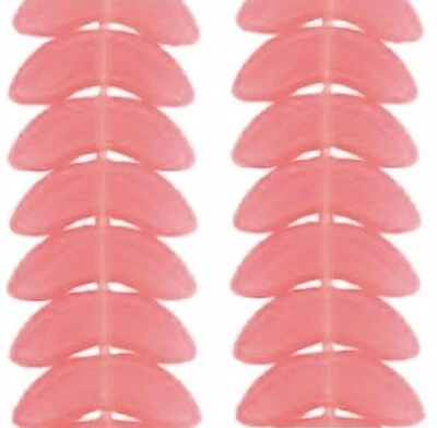 Cuentas, 100 alas de ángel de vidrio prensado checo rosa ópalo profundo 10x4x4 mm * Foto 1 de 2