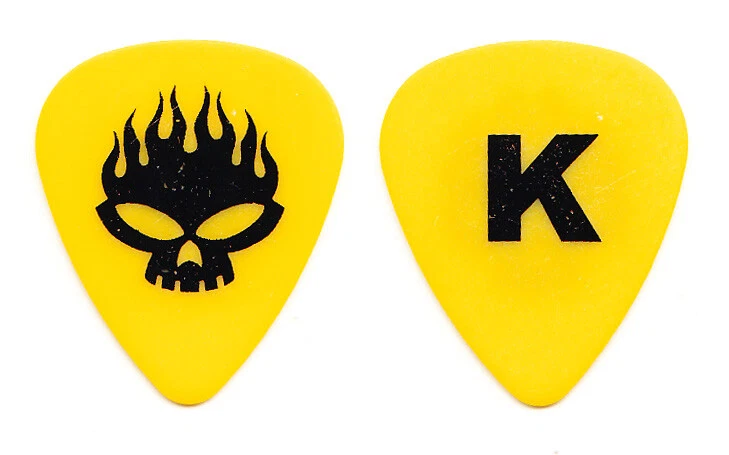 Offspring Greg Kriesel Yellow Guitar Pick - 2000 Conspiracy Of One Tour - Image 1 of 1