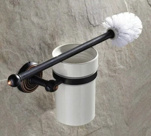 Cepillos de inodoro de baño de latón frotado con aceite taza de cerámica mba119 - Imagen 1 de 6