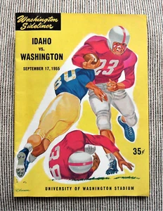 orig. 1955 WASHINGTON HUSKIES vs IDAHO VANDALS **College Football Program** - Picture 1 of 9