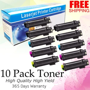 10pk for Dell H625cdw H825 S2825 593-BBOW N7DWF Black Color Toner Cartridge Set - Picture 1 of 2