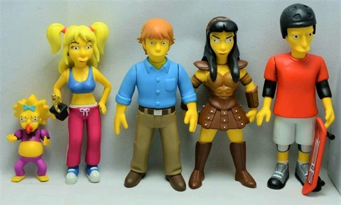 SIMPSONS 25TH ANNIVERSARY action figure lot set MARK HAMILL Britney Spears Xena Cover