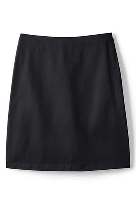 LANDS END 黑色校服膝盖上衣 Chino Skort 小女孩 16 修身新品 — 第 1/4 张图片