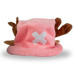 One Piece Chopper Pink Plush Hat – Tony Tony Anime Cosplay Soft Fleece Cap - Picture 1 of 4