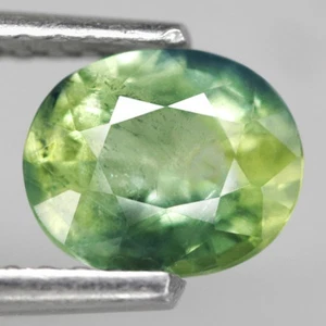 1.03Ct. Normal Heated Sapphire Green Yellow Bi-Color Oval Australia Amazing! - Picture 1 of 7