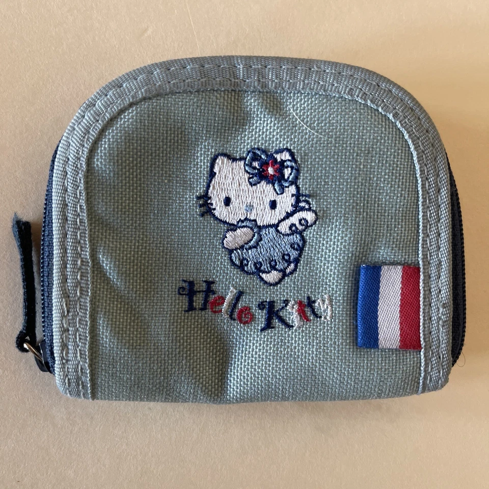 Cartera Hello Kitty 2002 Sanrio Azul Monedero Foto 1 de 4