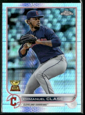 2022 Topps Chrome Sonic Prism Refractor Emmanuel Clase #130 Cleveland Guardians - Image 1 of 2