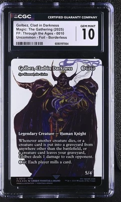 CGC 10 - Golbez, Clad in Darkness 0010 FOIL Final Fantasy MTG Magic Gem Mint - Image 1 of 3