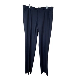 Gino Valentino Blue Partittta Dress Suit Pants Unhemmed Waist 40 Flat Front - Picture 1 of 7