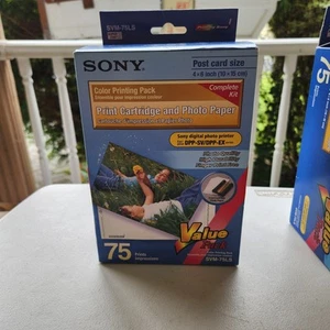 SONY SVM-75LS Cartucce di Stampa e Carta Fotografica Confezione Valore 75 Stampe 2005 - Foto 1 di 6