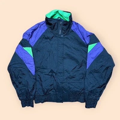 Chaqueta Vintage Años 90 Neón Hombre Mediana De Colección Años 90 Blanco Sierra Foto 1 de 3